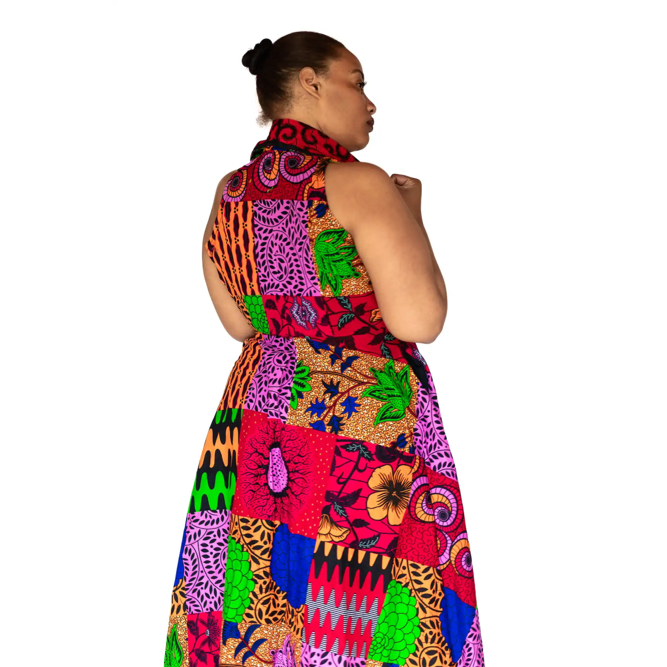 African Rainbow Breeze ' Sleeveless Split Maxi Dress - Image 2