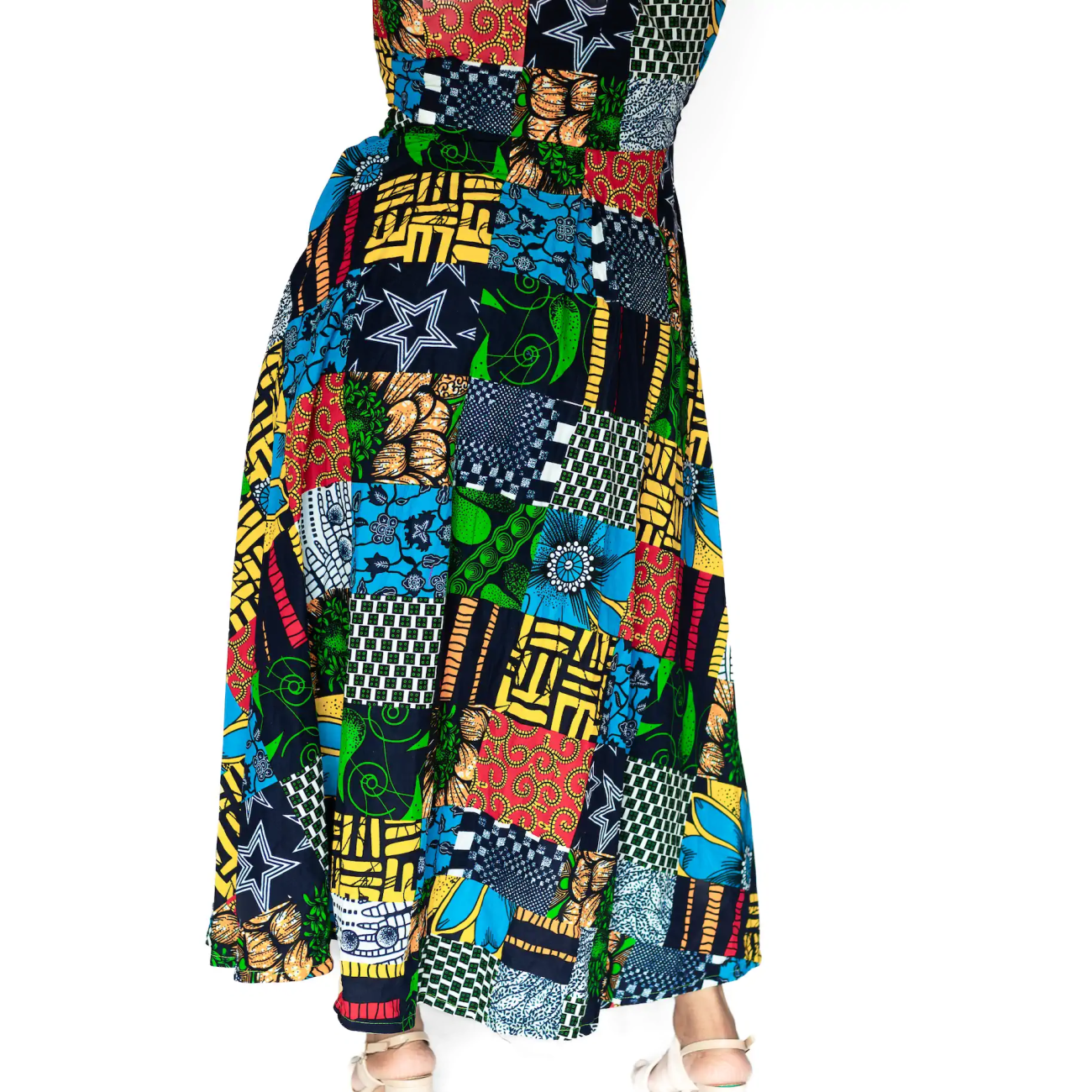 African Rainbow Breeze ' Sleeveless Split Maxi Dress - Image 6