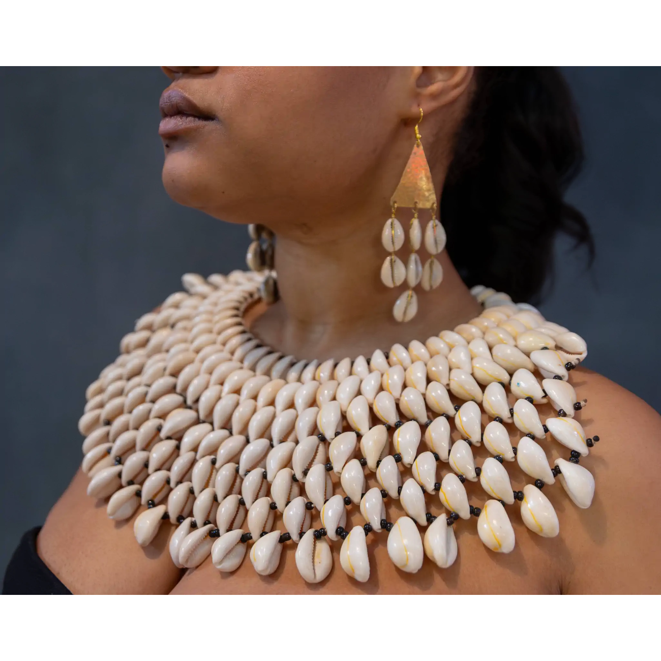 Statement Cowrie Shell necklace