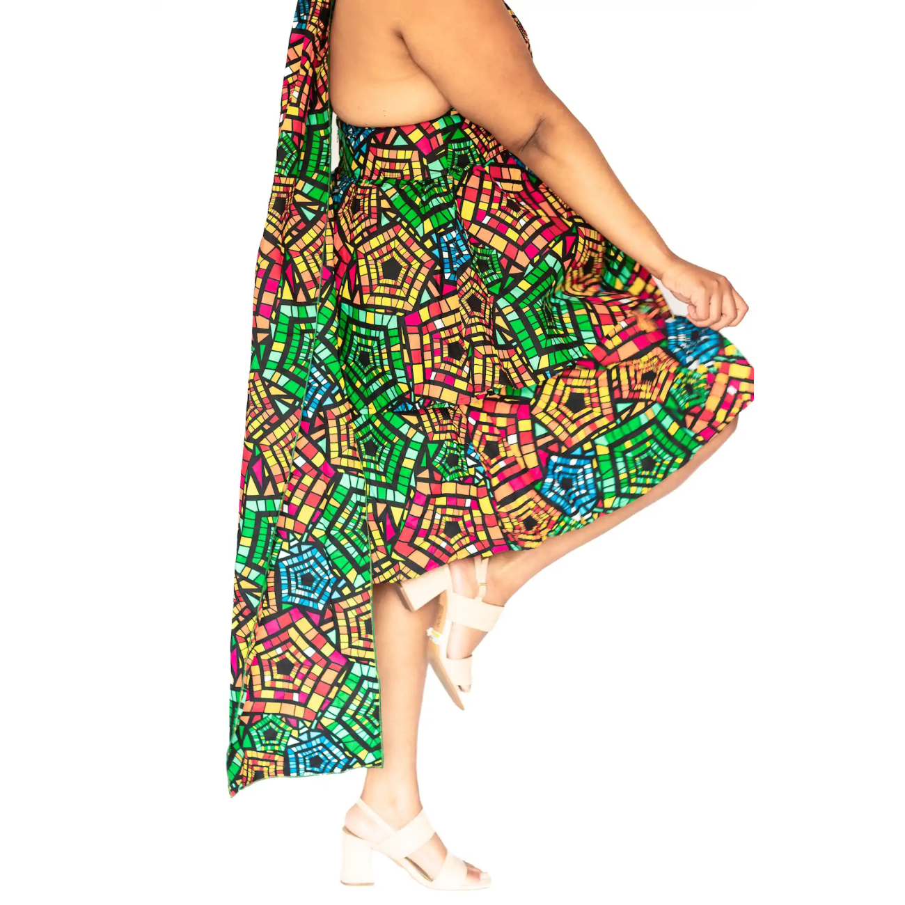 Emerald Elegance ' Cocktail Summer Dress - Image 3