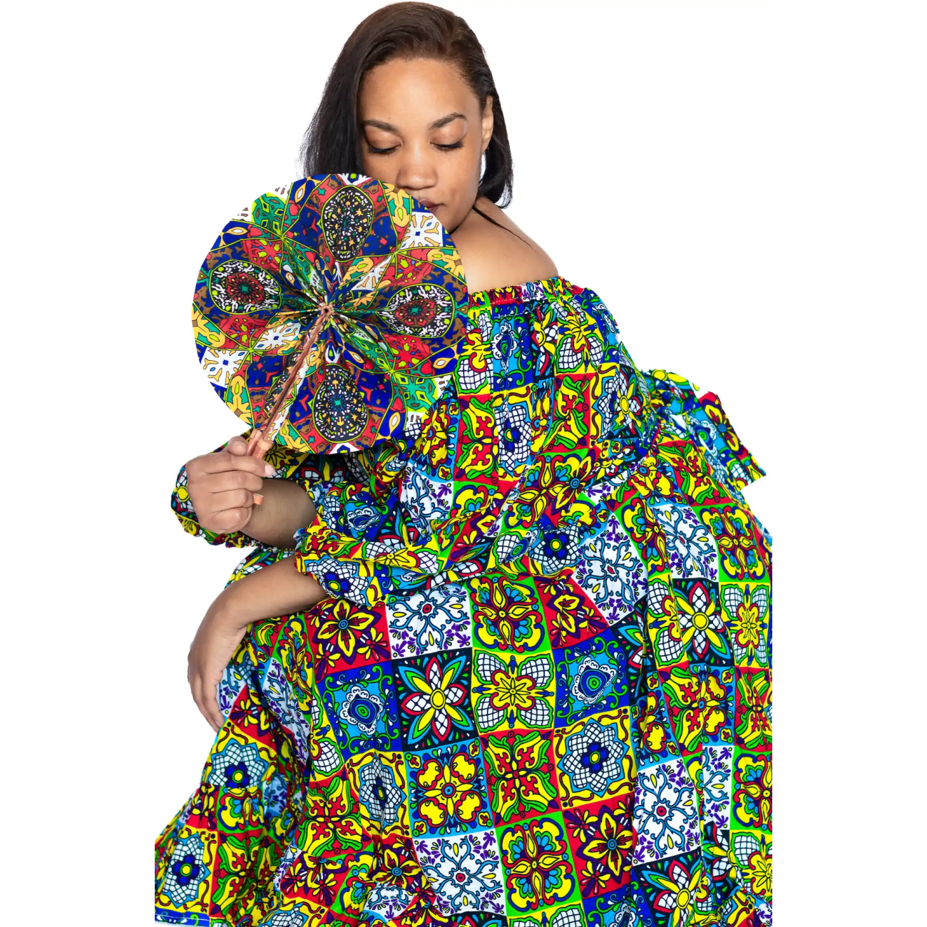 Sunrise Splendor' African Chic Dress Set - Image 4