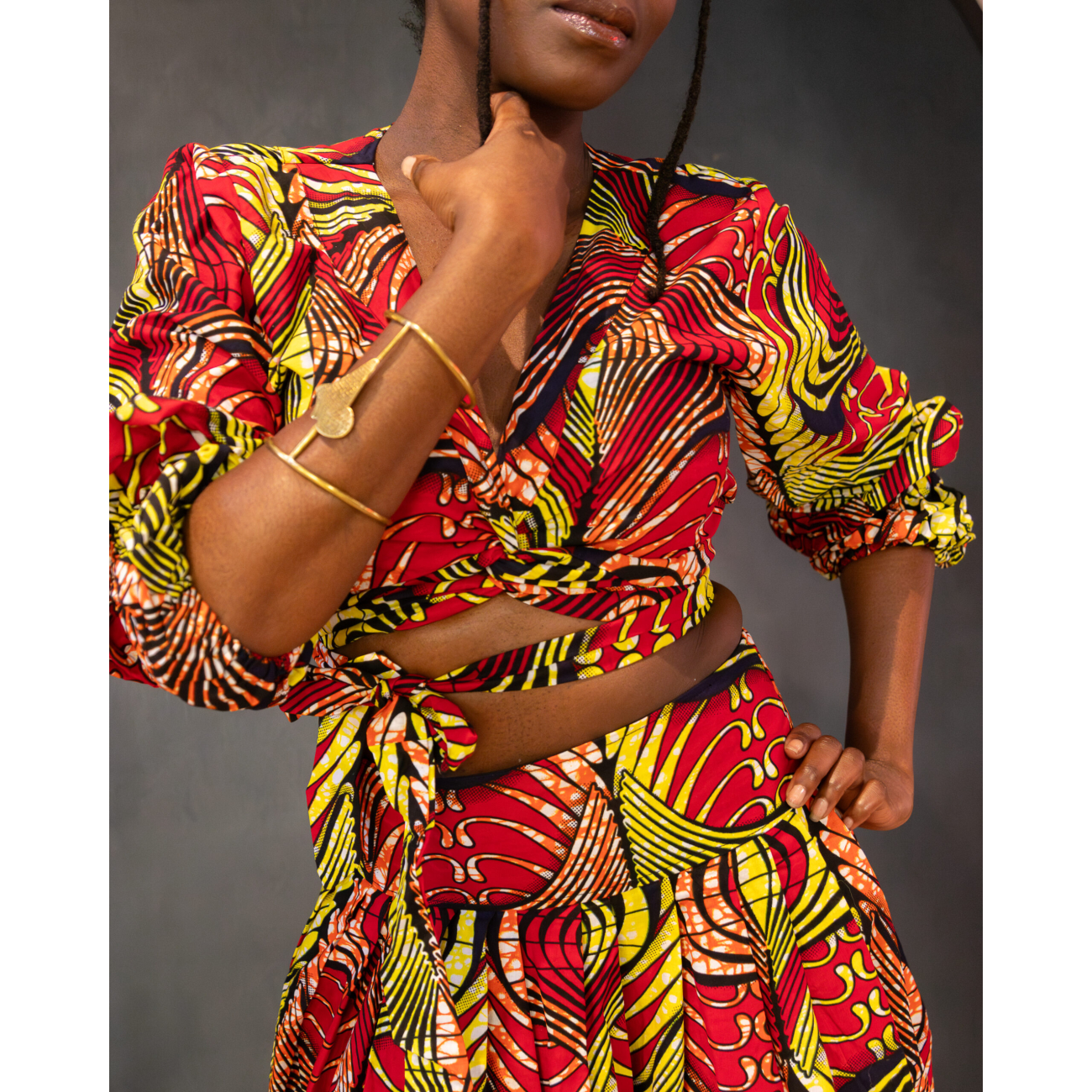 Red and Yellow Two-Piece Set