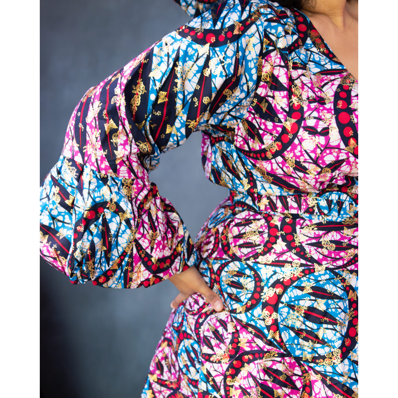 Bold Mixed Colors Chic Dress - Image 4